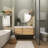Solid Wood Circle Wall Mirror