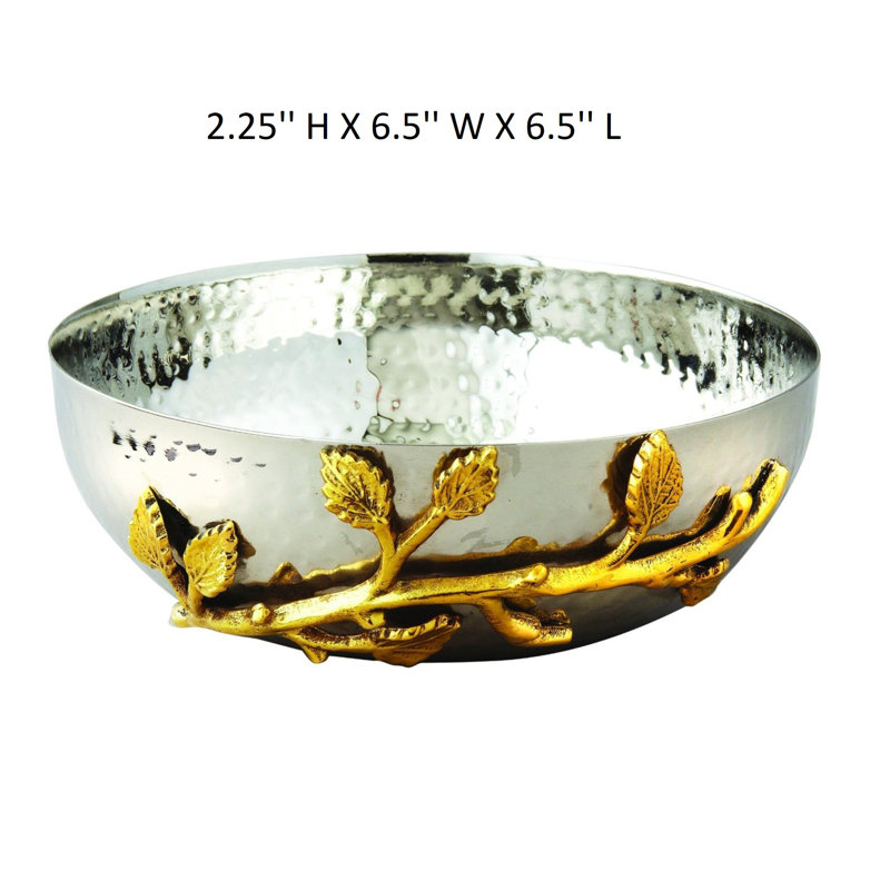 Couey Gilt Leaf Salad Bowl