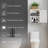 Latitude Run® Bathroom Wall Mount Storage Cabinet Single Door with Adjustable Shelf White and Gray-1022425428