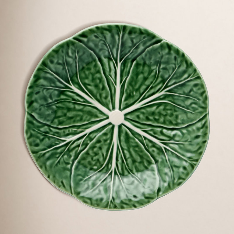 Set of 4 Cabbage Earthenware Appetizer Plates