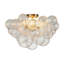 Aniek 3-Light Clear Ribbed Glass Bubble Semi Flush Mount Ceiling Light Fixture-670009497