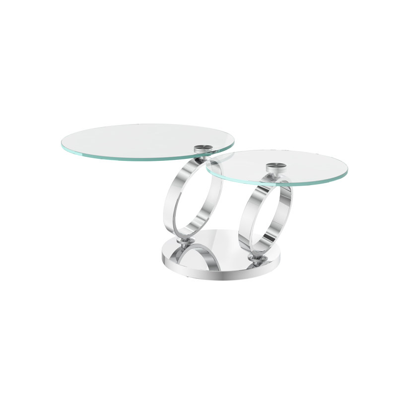 Aundrea Extendable Glass Coffee Table