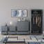 Tayce 4 Piece Bedroom Set (3 Drawer Bedside Cabinet X2, 5 Drawer Chest, 2 Door Wardrobe)-21333656