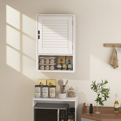 HOMCOM Bathroom Cabinet Wall Storage Shelves 40 x 20 x 60