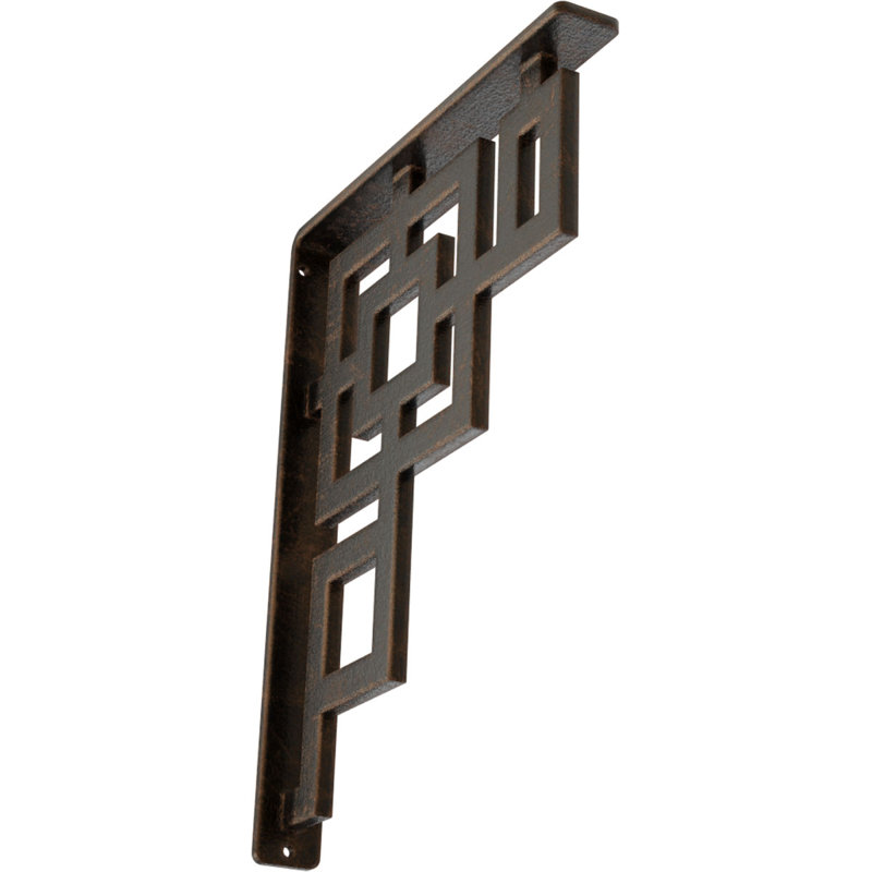 Support en fer forgé Eris, Bronze vieilli, H 12 po x l 1,5 po x P 10 po