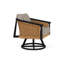 Galloway Swivel Lounge Chair In Tortoiseshell Finish-1732942525