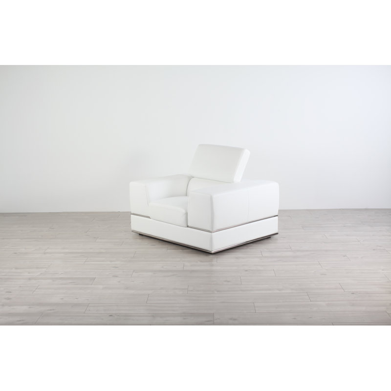 Fauteuil en cuir 50 po Emma
