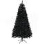 Arbre de Noël artificiel de 7,5 pi de hauteur, arbre de Noël non éclairé avec 1346 pointes de branches, ouverture automatique, base en acier, décoration des Fêtes pour bureau personnel, noir-946974304