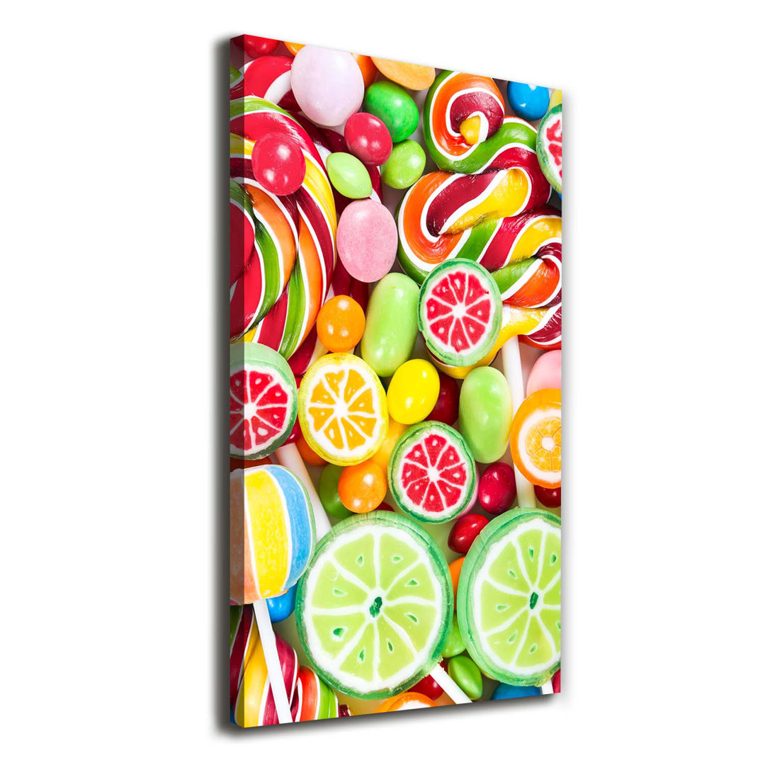 Bunte Bonbons - Kunstdrucke auf Leinwand - Wrapped Canvas