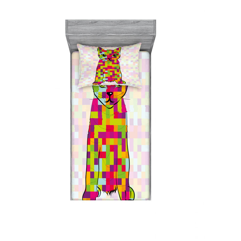 Ensemble de draps pour lit simple avec drap-housse