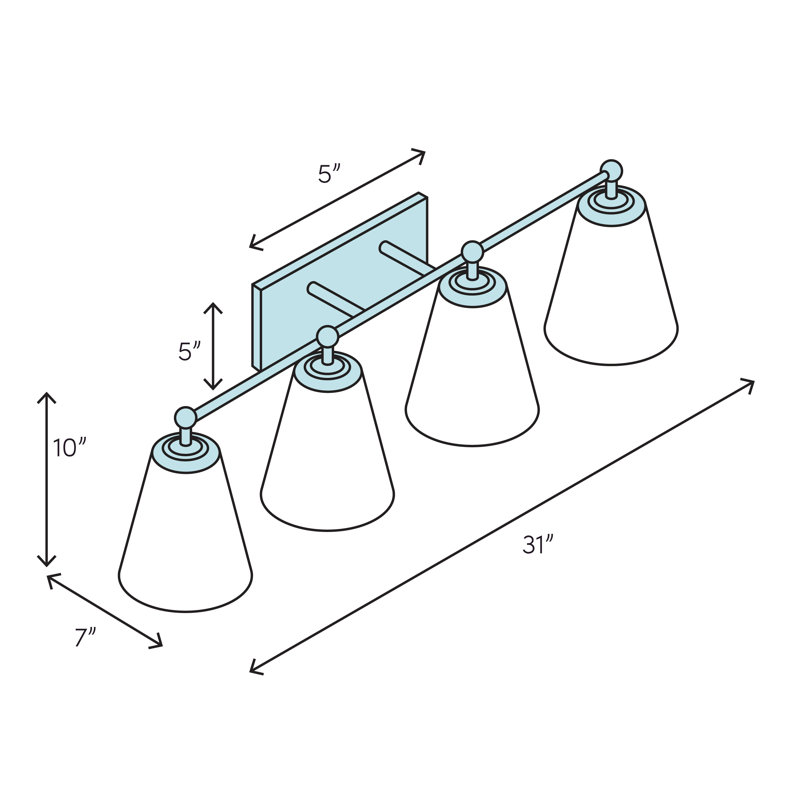 Laurenza 4 - Light Dimmable Vanity Light