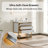 Celestia 36" Freestanding Bathroom Vanity with LED Light, Engineered Stone& Fluted Drawers, Gold Hardware-1275791174