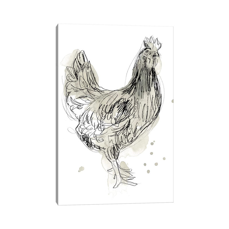 Feathered Fowl I by June Erica Vess - Wrapped Canvas Print, 66.04cm H x 45.72cm W