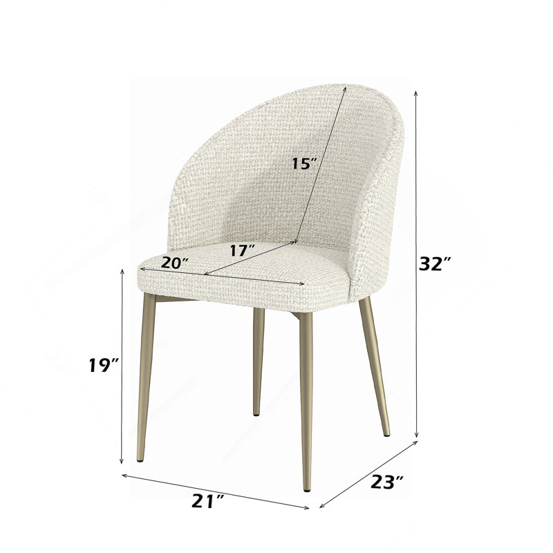 Ensemble de chaises d'appoint confortables et élégantes pour toutes les occasions, Blanc