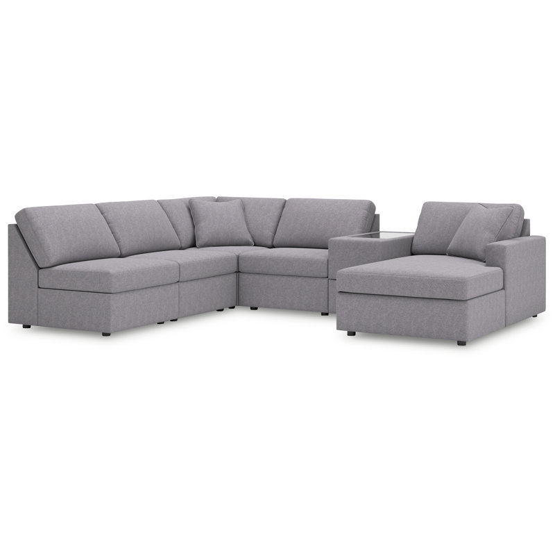 Canapé modulaire 6 pièces avec méridienne Modmax, Orienté à droite