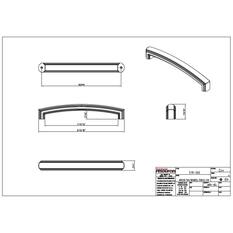 Delgado Appliance Pull, 12", Polished Nickel