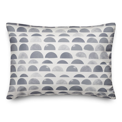 Housse et insert de coussin rectangulaire extérieur demi-cercles 17