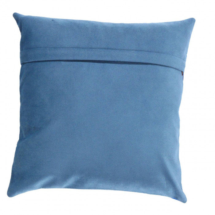 Throw Square Pillow Cover & Insert, Malibu/Navy Blue/Flush Orange Floral