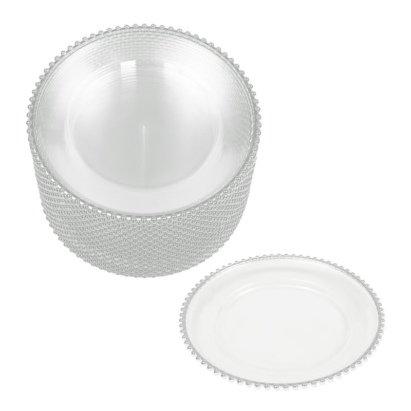 Assiettes de service de table Jamerria 12,6 po, Argent
