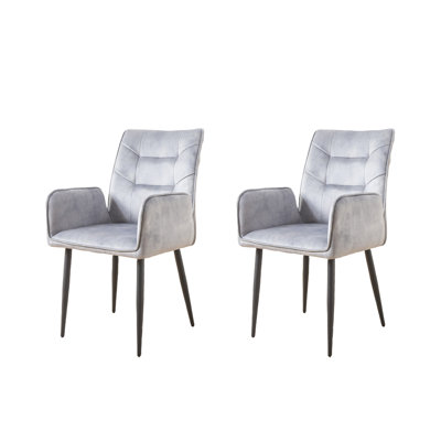Chaises de salle à manger contemporaines en velours jaune moutarde - sièges rembourrés moelleux, cadres en fer rouille, pieds anti-égratignures pour la structure des meubles de patio, espaces ouverts