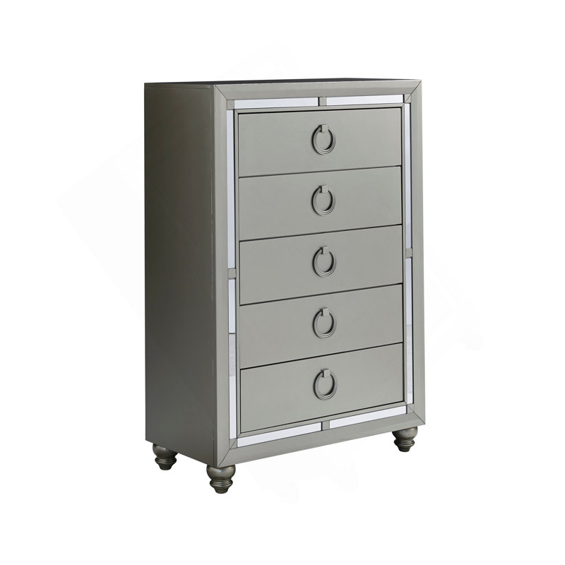 Commode argentée CHLOE GEMSTONE