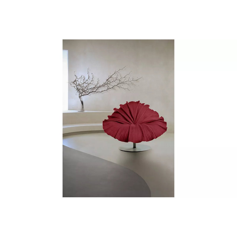 Bloom Chair, Muted Red, White