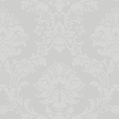 Pre-Pasted Vinyl Damask Wallpaper Roll