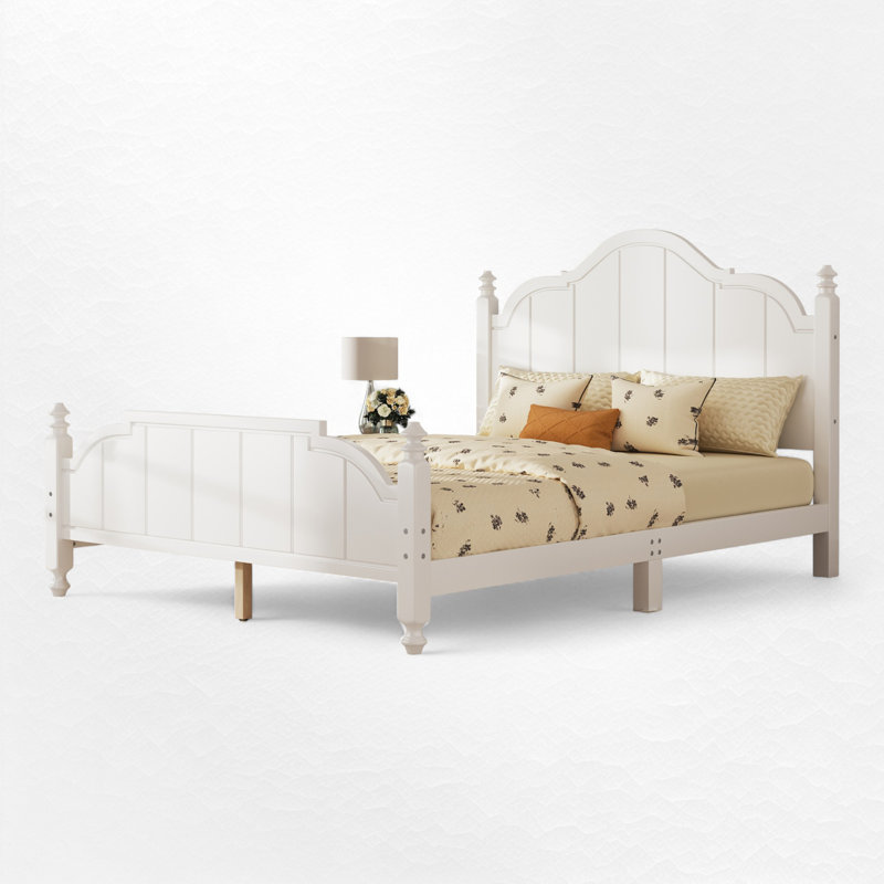 Lit plateforme, Blanc, Grand