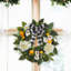 Couronne de campagne pour porte d'entrée, citrons artificiels, couronne de pivoines et de marguerites, décor floral d'été et de printemps, 22 po