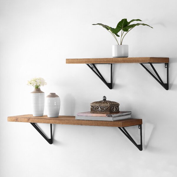 17 Stories 2 Piece Bracket Shelf | Wayfair