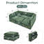 Canapé modulaire en chenille vert 6 pièces-363326871