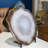 Picturesque Polished Thin Agate Plate