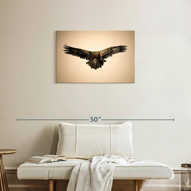 Brampt Soaring Tawny Eagle, 20" H x 30" W