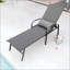 Ensemble de 2 pièces pour patio, piscine, salon, couleur grise avec coussin