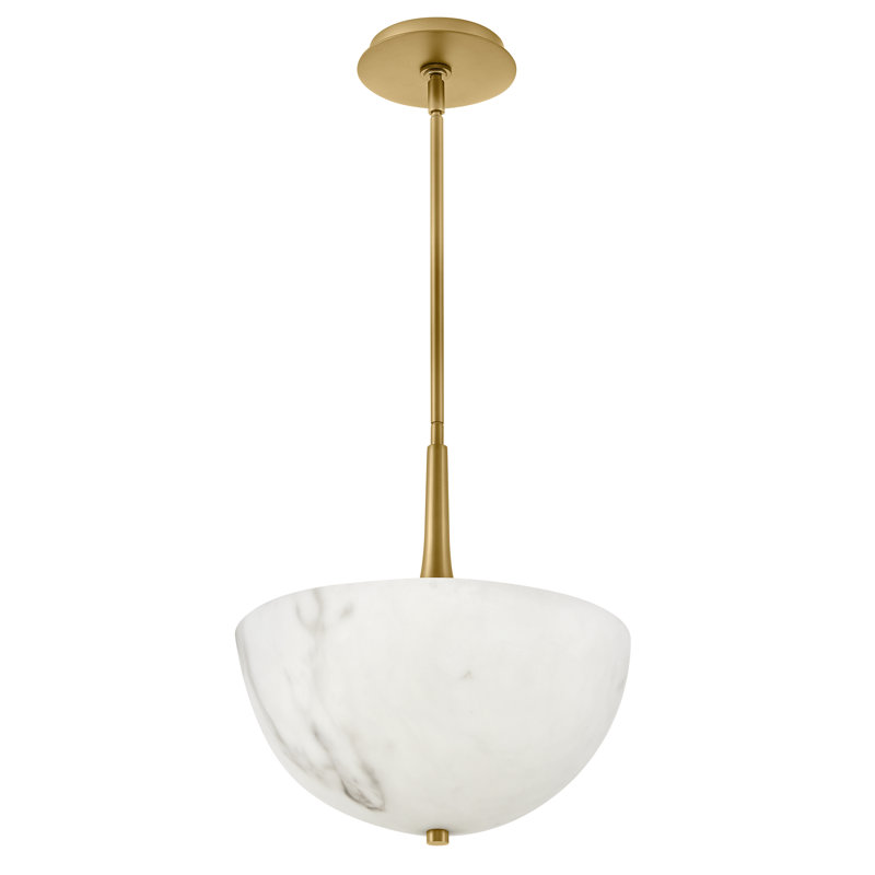 3 - Ligh Bowl Pendant, Lacquered Brass