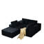 Canapé modulaire en velours côtelé de luxe de 139,3 po à 4 places avec canapé en L et coussins, sans installation pour le salon Tea Time-1038044874-1038044879-1038044864