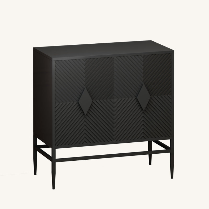Armoire d'appoint Kayti, Noir, noir, noir, noir
