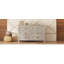 Commode en bois de style campagnard rétro avec 6 tiroirs, parfaite pour le rangement organisé et élégant de la chambre à coucher-1103526841