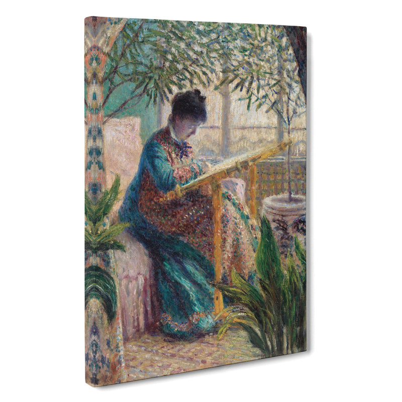 Madame Monet by Claude Monet - Wrapped Canvas Painting, 50cm H x 35cm W x 3cm D