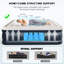 Matelas gonflable gonflable, lit gonflable de 18 pouces avec pompe intégrée