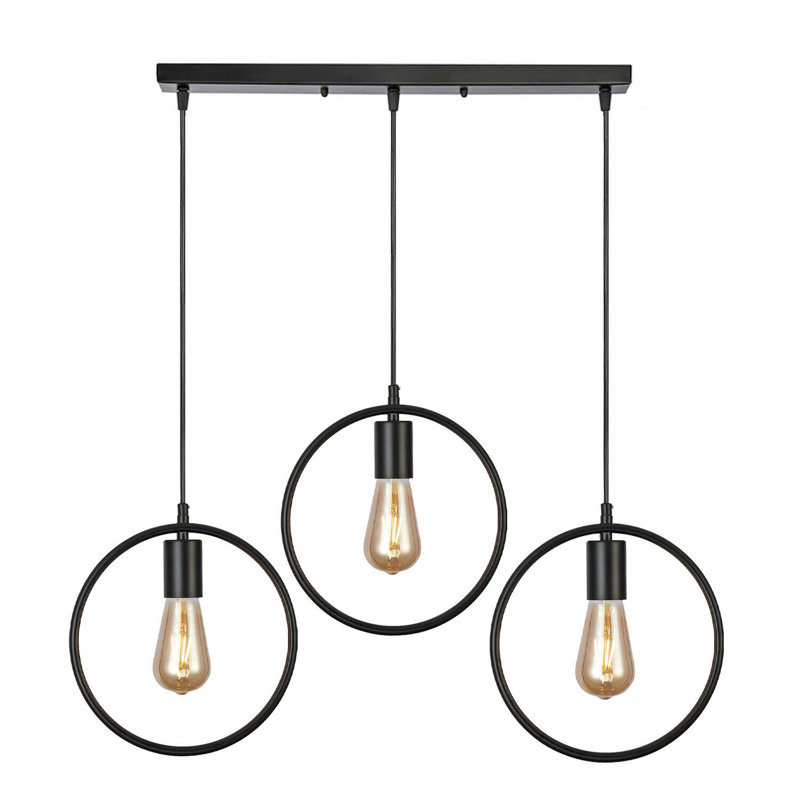 Suffern 3 - Light Black Kitchen Island Pendant