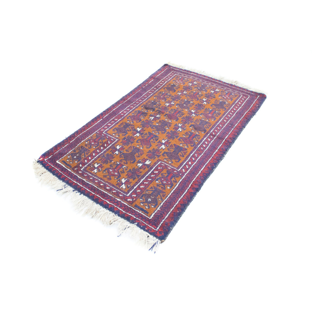 Hand Knotted Wool Red Indoor/Outdoor Rug
