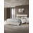 Rustic Platform Bed with Slat Headboard-412706398