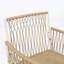 Ensemble de salle à manger de patio 5 pièces en bois d'acacia durable avec fauteuils en rotin pour l'extérieur et l'intérieur, résistant aux intempéries et confortable