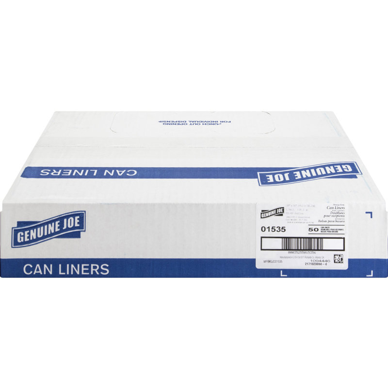 Sacs poubelle robustes, brun, Noir 1,5 mil, 55 à 60 gallons, 50 par boîte