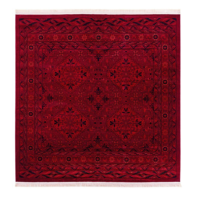 Amro Oriental Deep Red Area Rug