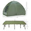 Tente de lit de camping surélevée 4 en 1: lit pliable pour 2 personnes avec tente, couvre-lit et matelas gonflable