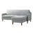 San Marino 83.5" Sectional Light Gray Woven Polyester