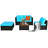 Averyon 5 Pieces Outdoor Patio Rattan Sectional Conversation Set with Cushions-408090705