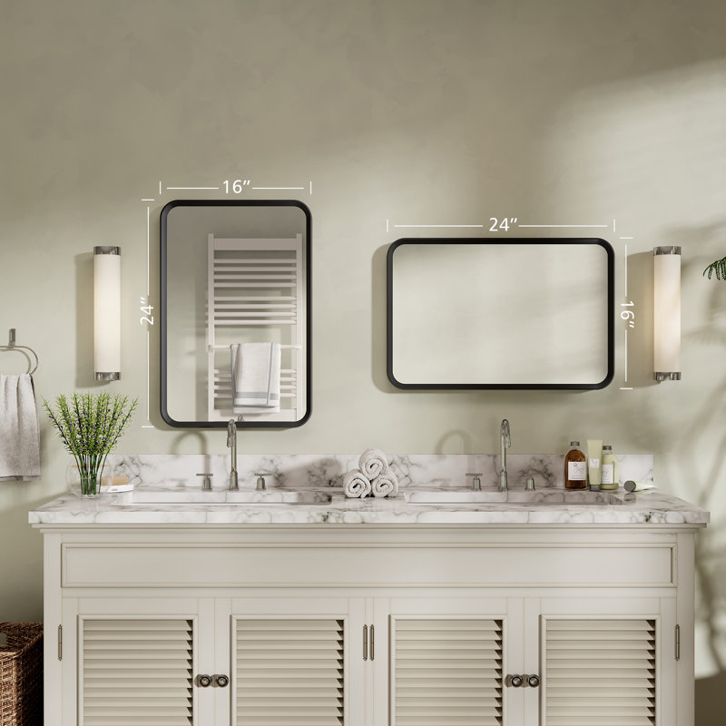 Miroir de meuble-lavabo mural Molly, 24 po x 16 po
